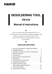 Hakko FR-410 Manuel D'instructions