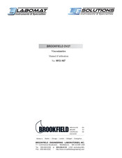 Brookfield DV2T Manuel D'utilisation