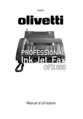 Olivetti OFX800 Manuel D'utilisation