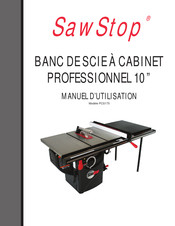 SawStop PCS175 Manuel D'utilisation