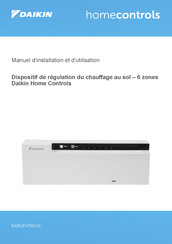 Daikin homecontrols EKRUFHT61V3 Manuel D'installation Et D'utilisation