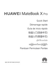 Huawei MateBook X Pro Démarrage Rapide