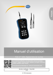 PCE Instruments PCE-CT 100N Manuel D'utilisation