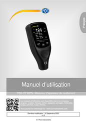 PCE Instruments PCE-CT 26FN Manuel D'utilisation