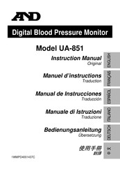 A&D UA-851 Manuel D'instructions