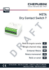 Cherubini META Dry Contact Switch 7 Manuel D'instructions