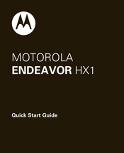 Motorola ENDEAVOR HX1 Guide De Démarrage Rapide
