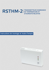 Sentera Controls RSTHM-2 Instructions De Montage Et Mode D'emploi