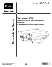 Toro TopDresser 1800 Manuel De L'utilisateur