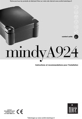 Nice Mindy A924 Instructions Et Recommandations Pour L'installation