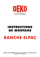 DeKo ELPAC Instructions De Montage