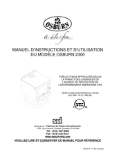 Osburn 2300 Manuel D'instructions Et D'utilisation