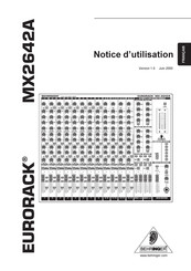 Behringer EURORACK MX2642A Notice D'utilisation