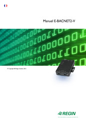 Regin E-BACNET2-V Manuel