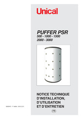 Unical PUFFER PSR 3000 Notice Technique D'installation, D'utilisation Et D'entretien