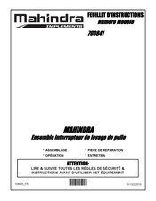 Mahindra 700841 Feuille D'instructions
