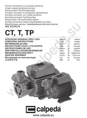 Calpeda T 65 Instructions Pour L'utilisation