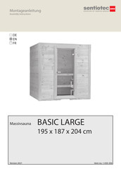 Sentiotec Massivsauna BASIC LARGE Instructions De Montage