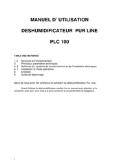 purline PLC 100 Manuel D'utilisation