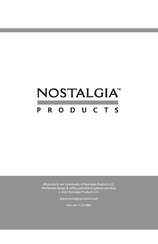 NOSTALGIA PRODUCTS NCFF970SERIES Instructions