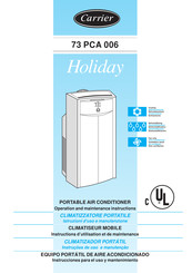 Carrier Holiday 73 PCA 006 Instructions D'utilisation Et De Maintenance