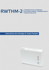 Sentera Controls RWTHM-2 Instructions De Montage Et Mode D'emploi
