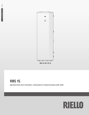 Riello RBS 1S Serie Instructions Pour L'utilisateur