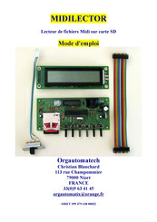 Orgautomatech MIDILECTOR Mode D'emploi