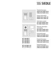 SSS Siedle SET VAB 850-1 Information Produit