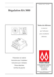 FRANCO BELGE RA 3000 Instructions Pour L'installateur