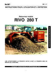 Caravaggi RIVO 280 T Instructions Pour L'utilisation Et L'entretien
