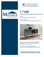 Monarch Specialties I 7488 Instructions D'assemblage