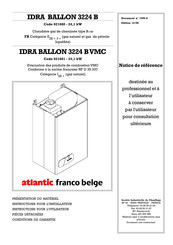 Atlantic franco belge IDRA BALLON 3224 B Notice De Référence