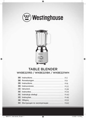 Westinghouse WKBE221RD Instructions