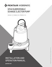 Pentair Hydromatic SP40 Guide D'installation Et D'utilisation