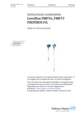 Endress+Hauser Levelflex FMP56 PROFIBUS PA Instructions Condensées