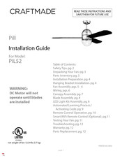 Craftmade Pill PIL52 Guide D'installation