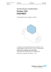 Endress+Hauser Proline 500 PROFINET Instructions Condensées