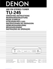 Denon TU-245 Mode D'emploi