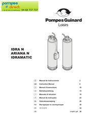 Pompes Guinard Loisirs IDRAMATIC Manuel D'instructions