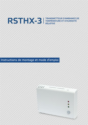 Sentera Controls RSTHX-3 Instructions De Montage Et Mode D'emploi