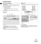 Behringer MICROHD HD400 Mode D'emploi