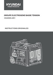 Hyundai power products HG4000I-AR1 Instructions Originales