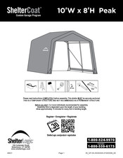 ShelterLogic ShelterCoat 10'W x 8'H Peak Instructions De Montage