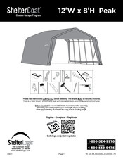 ShelterLogic ShelterCoat 12'W x 8'H Peak Instructions De Montage