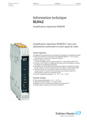 Endress+Hauser RLN42 Information Technique