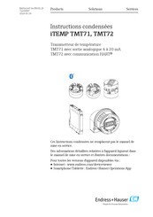 Endress+Hauser iTEMP TMT72 Instructions Condensées