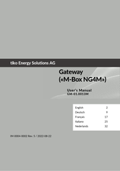 tiko Energy Solutions M-Box NG4M Mode D'emploi