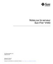 Sun Microsystems Sun Fire V440 Mode D'emploi