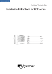 SystemAir CBF 100 LT Instructions D'installation